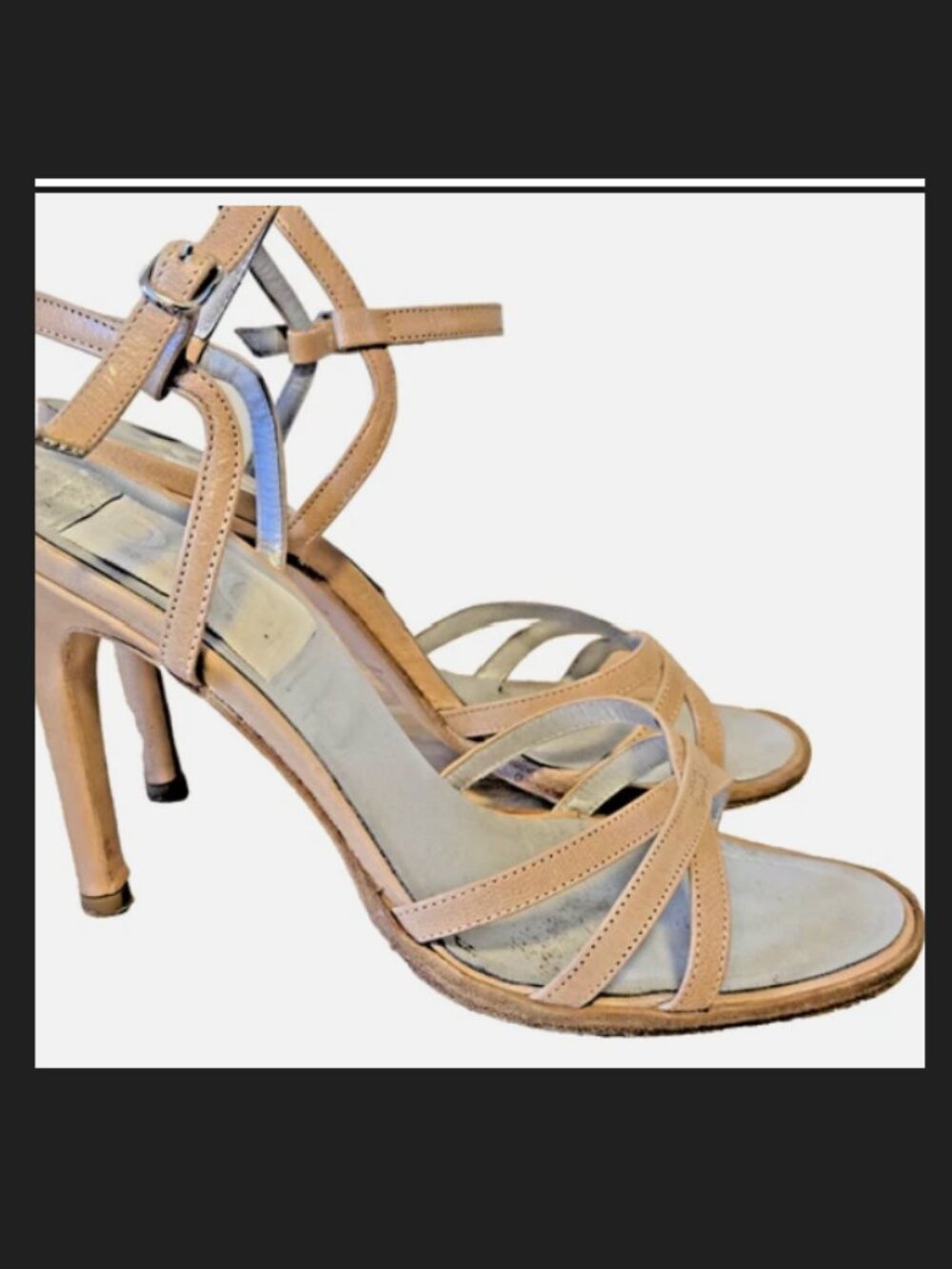 Vintage D&G Nude Strappy Stiletto Sandals 38